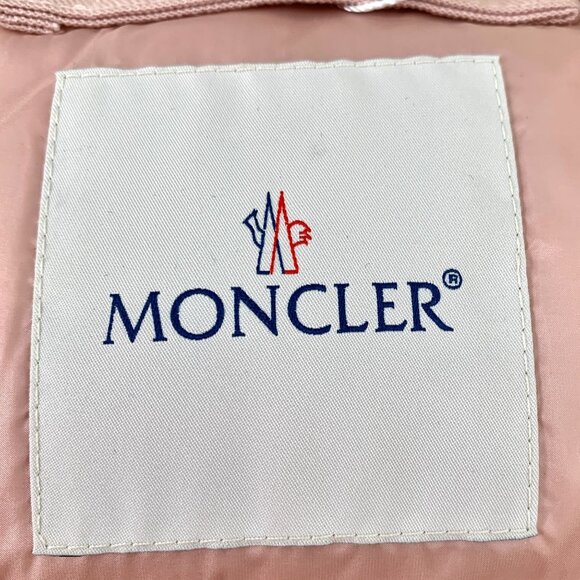 Moncler Pink Puffer Jacket With Shearling Collar Womens - Picture 6 of 8